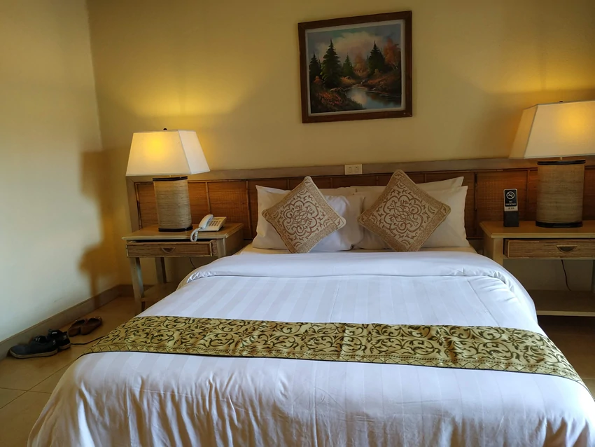 Double Bed in our Deluxe Room at Java Hotel in Laoag