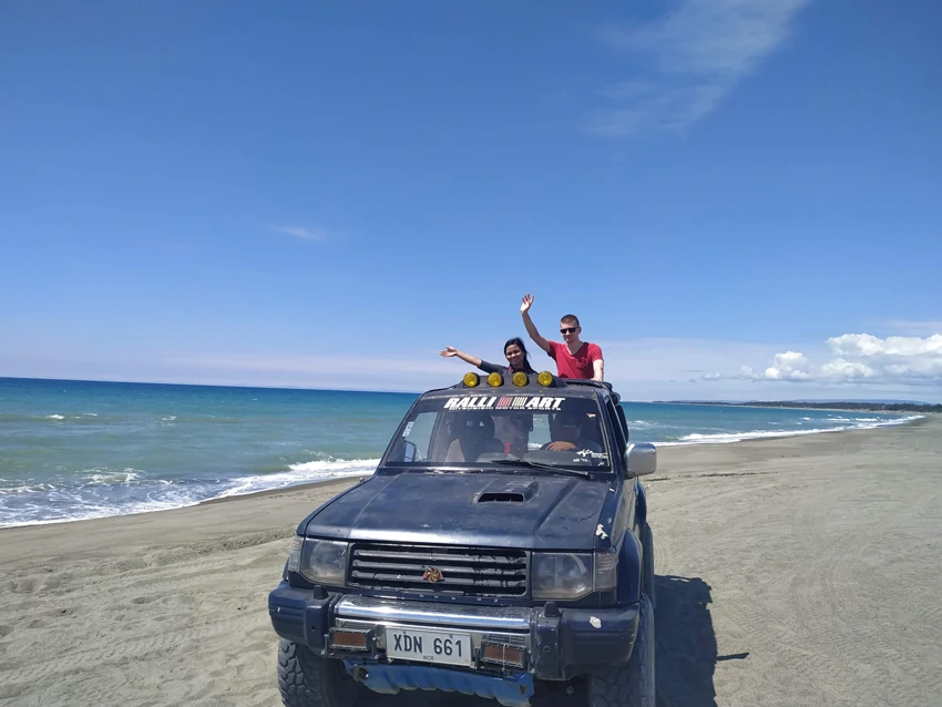 Sand Dunes of Paoay Jeep on the beach - Ilocos Norte Philippines